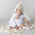 Bamboo hooded towels for kids soft quick dry 2 pack