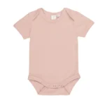 Short sleeve baby blush pink body suit