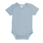 soft cotton blue baby bodysuit