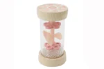 Eco friendly wooden baby rattle pink ecowhirlie