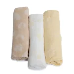 Organic cotton muslin swaddle wraps nordic 3 pack
