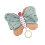 Butterfly baby teether toy with plush comforter