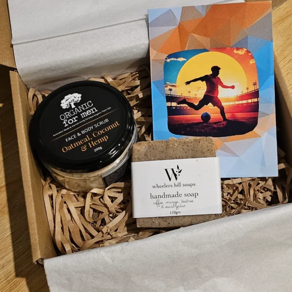 Mens self care gift box grooming set for active men