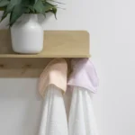 Nordic 2pk Hooded Towels Peach/Lilac newborn baby