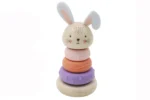 Eco friendly stacking toy for babies bunny rings
