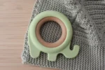 silicone green teether