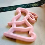 Pink Silicone Bunny Teether for Soothing Baby Gums
